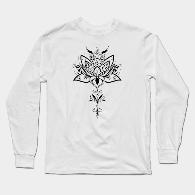 Lotus Flower Long Sleeve T-Shirt by CelestialStudio